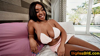 Ebony goddess doggystyled by guy