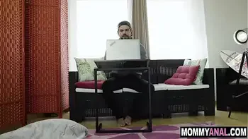 Cheating stepmom bribes stepson with anal sex