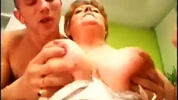 Mature BBW Workout Threesome: Blowjob, Doggy  Big Tits Porn