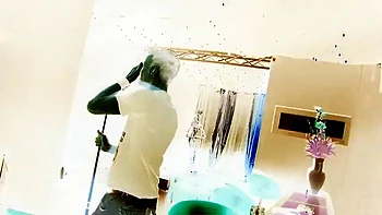 Horny brunette getts facial after BDSM play: Blowjob, Cowgirl  Missonary Porn