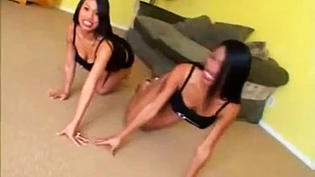 Double Asian Trouble: Blowjob, Doggy  Cowgirl Porn