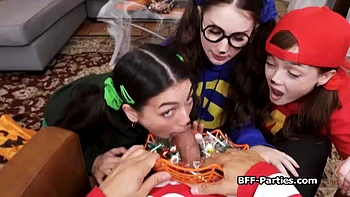 Trick or treat foursome with stealing girlfriends who got busted