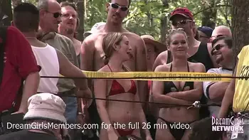 Exhibitionist Milf Wet T-shirt Contest At A Nudist Resort