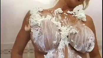 Kat Kleevage Whip Cream And Sex: Blowjob, Doggy  Cowgirl Porn