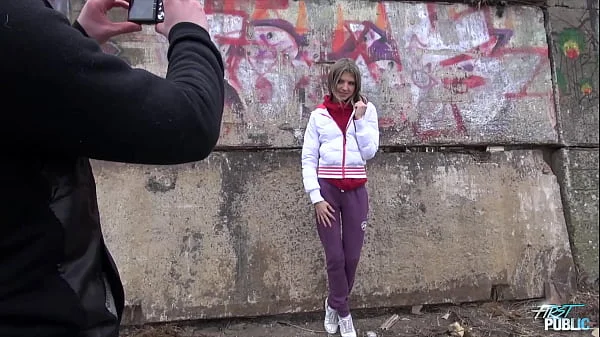 Gina Gerson and her first public, pussy fuck and facial included