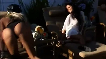 Stacked Brunette In A Les Fuckfest By The Pool! - Tera Patrick, Lanny Barbie And Lacey Love