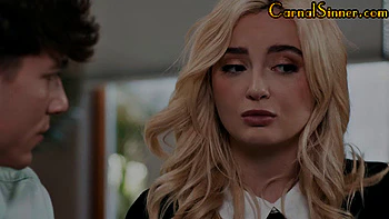 Cute blonde babe pounded anally by lover