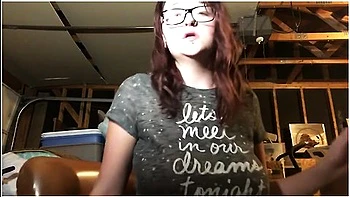 Hot Teen Babe Smokin In Garage