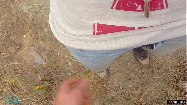 Unfamiliar lumberjack cums in my panties Risky public cum panties