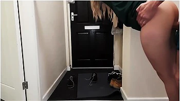 Delivery Guy Knocked On The Door As I Fucked My Wife And I Let Him Fuck Her While I Watch. Creampie