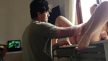 The Big Ass Blonde At The Kitchen Table