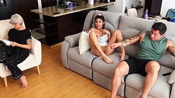 Winter Steph Horny Stepdaughter Fucks Stepdad in Front of Wife - Big Tits Latina Teen Cowgirl 4K