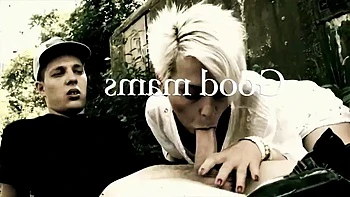 Lustful mature babe double fucked during a bbq: Blowjob, Doggy  Big Tits Porn