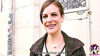 Big Ass Short Hair Brunette Gets Hardcore Dp