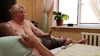 MILF Mother In Law Jerks My Dick With Oil Handjob Till Cumshot