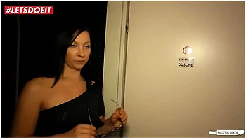 - German Housewife Cheats And Fucks Random Guy In Public Bathroom
