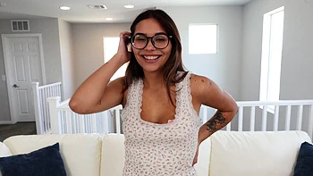 Brunette teen Kaia Martin masturbates with her favorite toy.