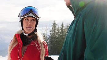 Brandi Love rides her man with intense passion in a steamy scene.