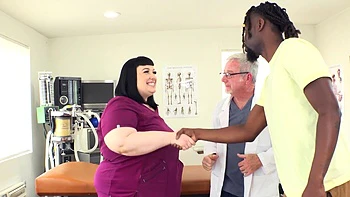 Hot Fat Nurse Alexxxis Allure Runs Some Tests on Patient's BBC