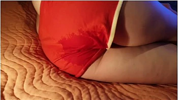 Sexy Gf Smoking And Pissing Her Shorts In Bed!