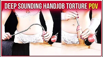 Deep Urethral Cock Sounding With Handjob And Teasing Era