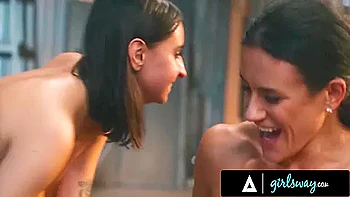 Kinky & Feral Stacked Lesbians Have Wild Rough Strap-on Orgy In Abandoned Garage