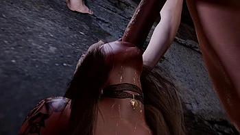 Hot Blonde in a BDSM Deep Throat Blowjob