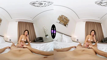 A couple has sex in different poses while the girl is filming herself