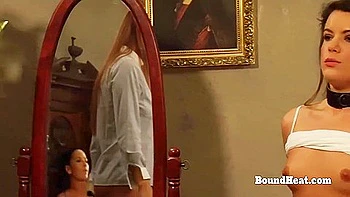 Two Submissive Lesbian Girls Playing With Madame