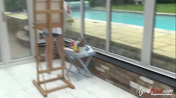 AGEDLOVE Mature Artist Lacey Starr Seduces Handy Model Luke Hotrod and Sucks Him well