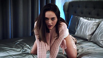 A cute couple have a hot clothed sex session with big cocks