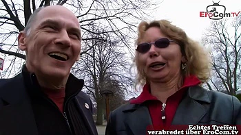 German mature housewife persuaded to have sex on the street