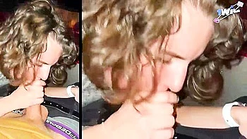 Cinema lovemaking with a dirty mega-bitch - Extreme public blowjob!