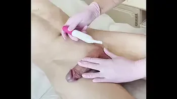 While learning how to depilate at SugarNadya's, the client really cum all over the place