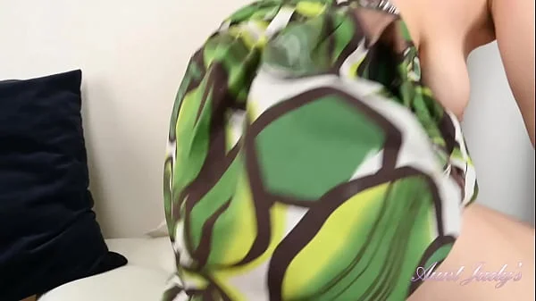 AuntJudys - 44yo Full-Bush MILF Yulenka (Up-Skirt)