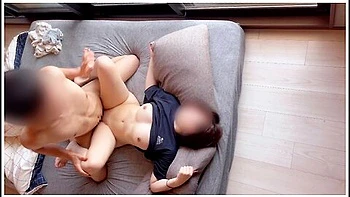 A College Couple Wakes Up And Has Intense Sex. She Has Pure White Soft Boobs And Involuntarily Panting Loudly