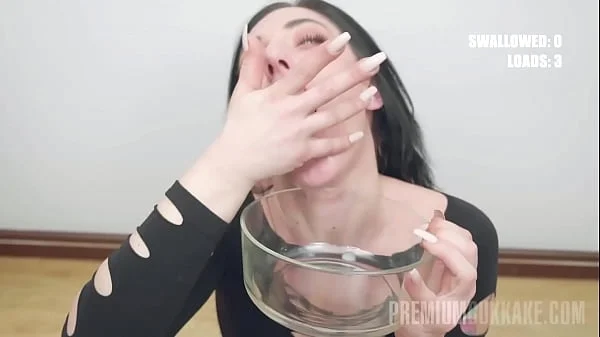 PremiumBukkake - Sabrina Ice swallows 50 huge mouthful cumshots