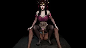 3D Big Boobs Asian Cosplay Model Sitting on the Big Cock and Got Fucked so Hard