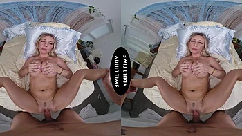 Vr sex with hot milf Bunny Madison and Dante Colle on the bed