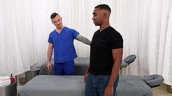 Two guys get their asses oiled and pounded hard