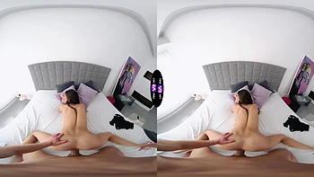 Sakura Hell rides a big cock in vr