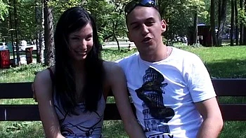 Walk and hard fuck for amateur couple