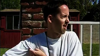 Pretty babe with red hair was penetrated in the chaise longue