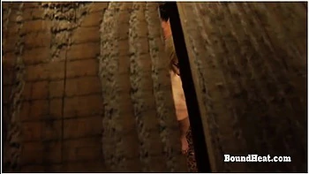 Lesbian Peaks Through Floor And Masturbates