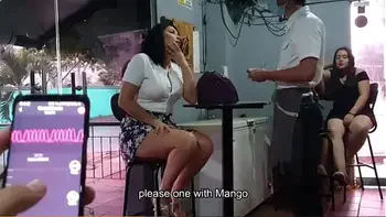 Martinasmith squirt over the waiter's shoes at the bar