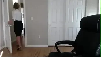 Sexy blonde with big tits Striptease