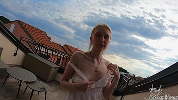 Miss Pussycat and her friend are having fun outdoors, exploring each other’s pussies.