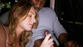 A girl is having fun with a guy with a big black cock