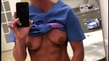 Sexy Nurse Masturbating: Big Tits, Blonde  Masturbation Porn