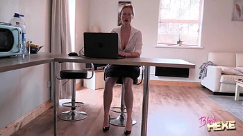 Sexy Boss Tease and Fingering